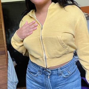 brandy melville cropped crystal hoodie